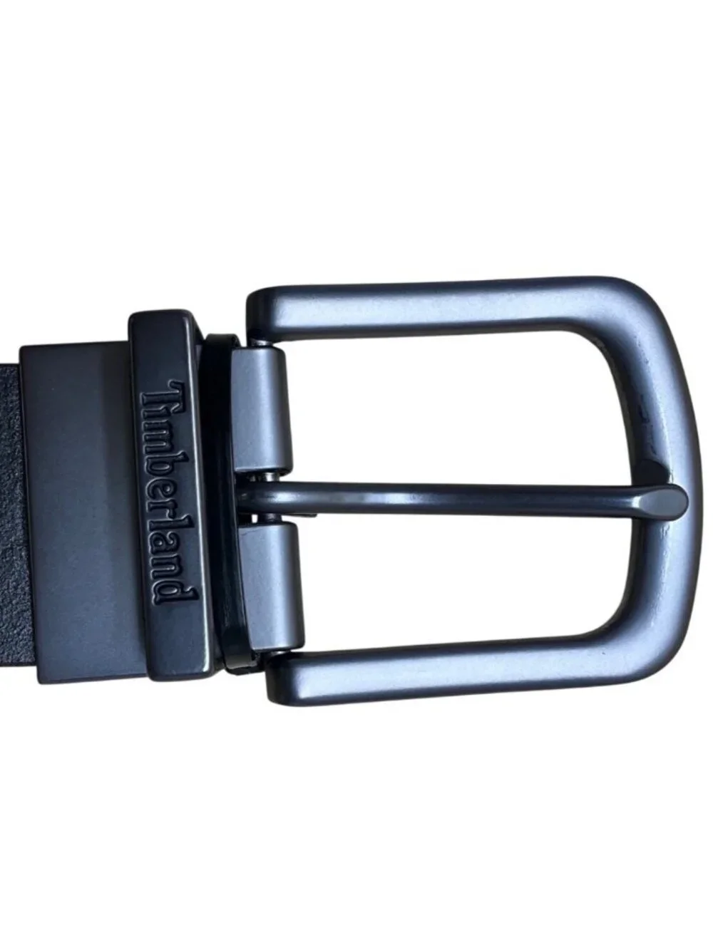 Timberland Mens Black/Brown Reversible Leather Belt With Metal Buckle Size 44